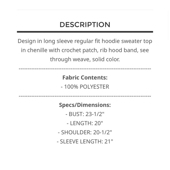 POL. Aqua Crochet Hooded Sweater - Picture 6 of 6